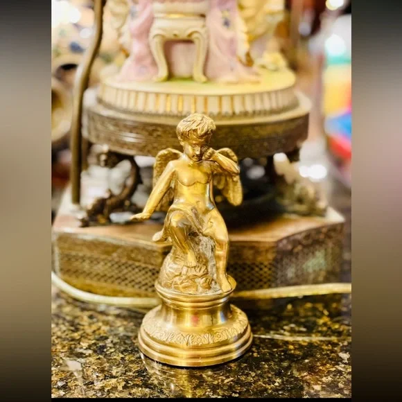 Antique Beautiful Victorian Cherub Angel